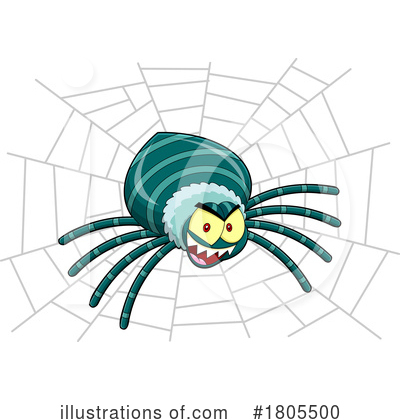 Royalty-Free (RF) Spider Clipart Illustration by Hit Toon - Stock Sample #1805500