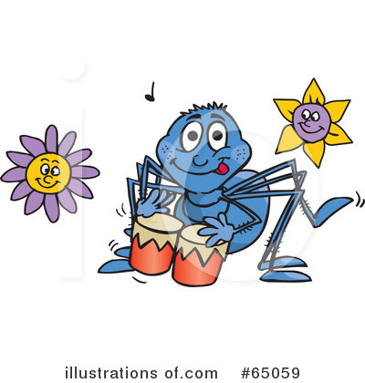 Royalty-Free (RF) Spider Clipart Illustration by Dennis Holmes Designs - Stock Sample #65059