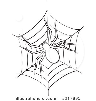 Royalty-Free (RF) Spider Web Clipart Illustration by Lal Perera - Stock Sample #217895