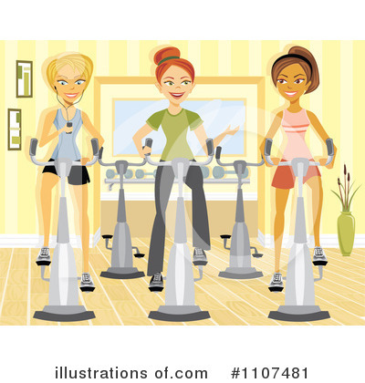 Royalty-Free (RF) Spin Bike Clipart Illustration by Amanda Kate - Stock Sample #1107481