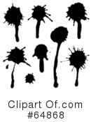 Splatters Clipart #64868 by Frog974
