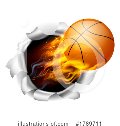 Flaming Basketball Clipart #1789711 by AtStockIllustration