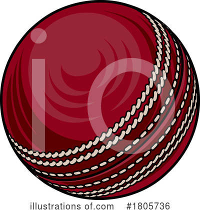 Cricket Ball Clipart #1805736 by AtStockIllustration