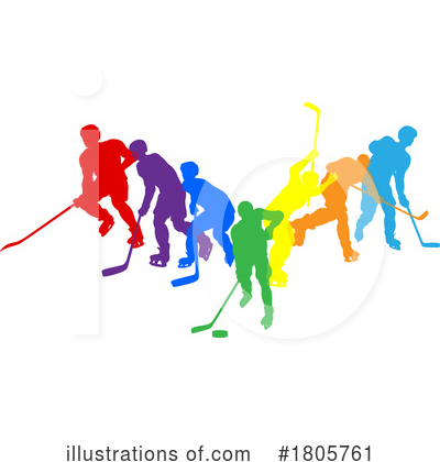 Hockey Player Clipart #1805761 by AtStockIllustration