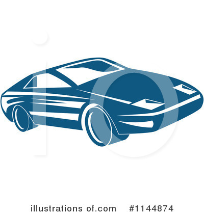 Royalty-Free (RF) Sports Car Clipart Illustration by patrimonio - Stock Sample #1144874