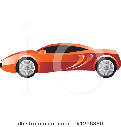 Royalty-Free (RF) Sports Car Clipart Illustration by Lal Perera - Stock Sample #1296860
