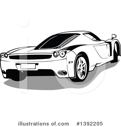 Royalty-Free (RF) Sports Car Clipart Illustration by dero - Stock Sample #1392205