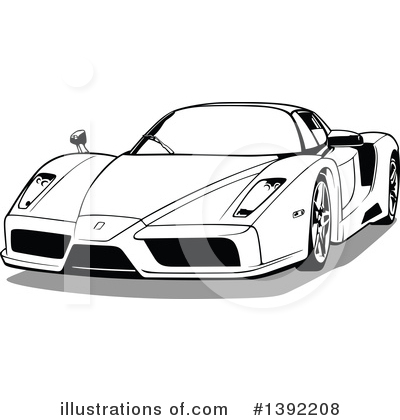 Royalty-Free (RF) Sports Car Clipart Illustration by dero - Stock Sample #1392208