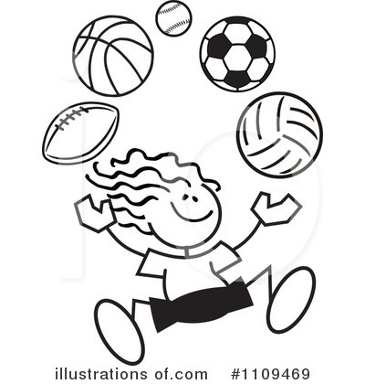Royalty-Free (RF) Sports Clipart Illustration by Johnny Sajem - Stock Sample #1109469