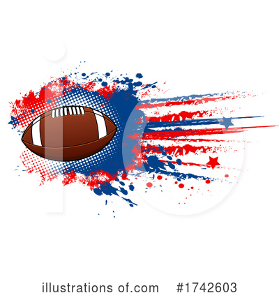 American Footballs Clipart #1742603 by Vector Tradition SM