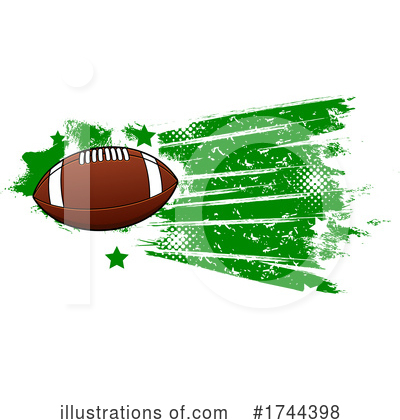 American Footballs Clipart #1744398 by Vector Tradition SM