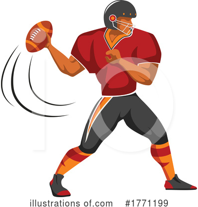 American Football Clipart #1771199 by Vector Tradition SM