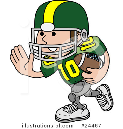Football Player Clipart #24467 by AtStockIllustration