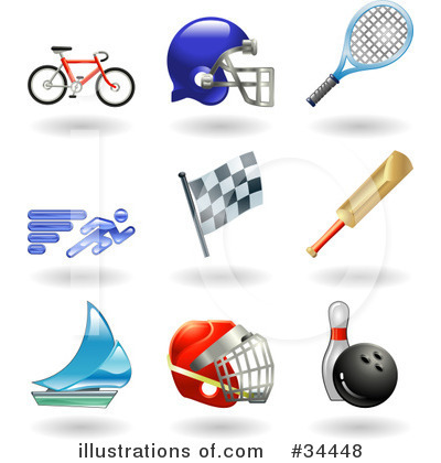 Tennis Clipart #34448 by AtStockIllustration