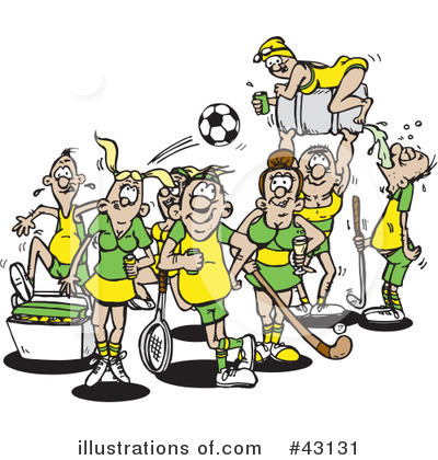 Royalty-Free (RF) Sports Clipart Illustration by Dennis Holmes Designs - Stock Sample #43131