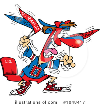 Royalty-Free (RF) Sports Fan Clipart Illustration by toonaday - Stock Sample #1048417