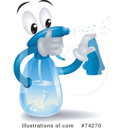 Royalty-Free (RF) Spray Bottle Clipart Illustration by BNP Design Studio - Stock Sample #74270