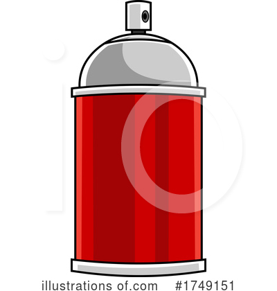 Royalty-Free (RF) Spray Can Clipart Illustration by Hit Toon - Stock Sample #1749151
