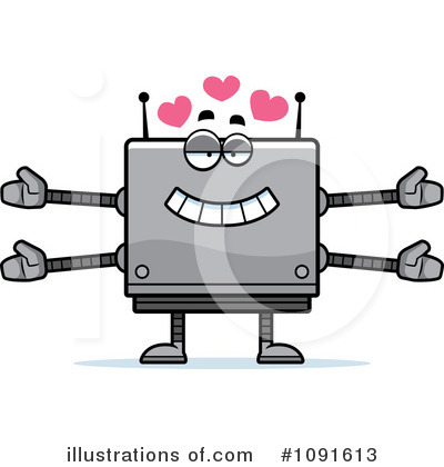 Royalty-Free (RF) Square Robot Clipart Illustration by Cory Thoman - Stock Sample #1091613