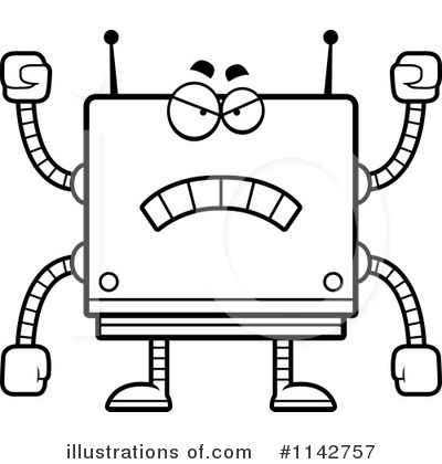 Square Robot Clipart #1142757 by Cory Thoman