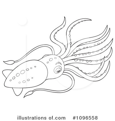 Royalty-Free (RF) Squid Clipart Illustration by Alex Bannykh - Stock Sample #1096558