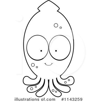 Royalty-Free (RF) Squid Clipart Illustration by Cory Thoman - Stock Sample #1143259