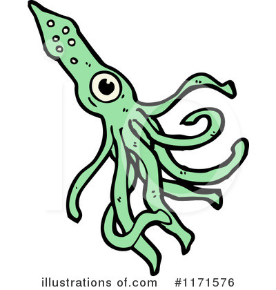 Royalty-Free (RF) Squid Clipart Illustration by lineartestpilot - Stock Sample #1171576