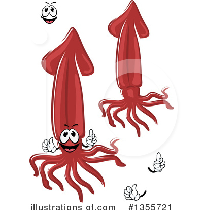 Royalty-Free (RF) Squid Clipart Illustration by Vector Tradition SM - Stock Sample #1355721