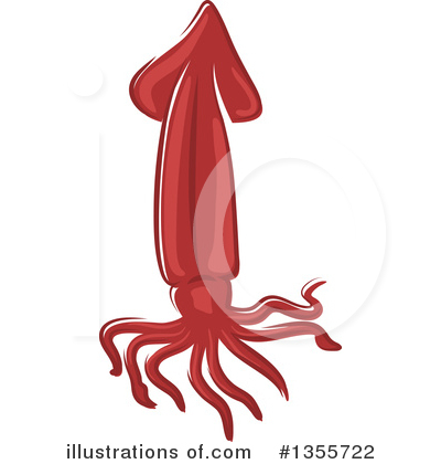 Royalty-Free (RF) Squid Clipart Illustration by Vector Tradition SM - Stock Sample #1355722