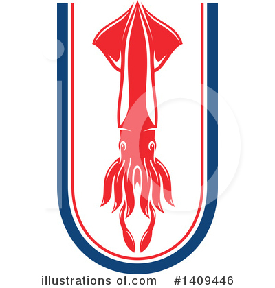 Royalty-Free (RF) Squid Clipart Illustration by Vector Tradition SM - Stock Sample #1409446