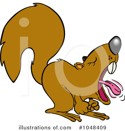 Royalty-Free (RF) Squirrel Clipart Illustration by toonaday - Stock Sample #1048409