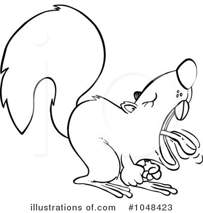 Royalty-Free (RF) Squirrel Clipart Illustration by toonaday - Stock Sample #1048423