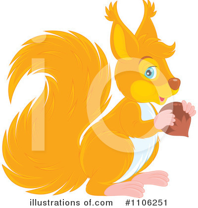 Royalty-Free (RF) Squirrel Clipart Illustration by Alex Bannykh - Stock Sample #1106251