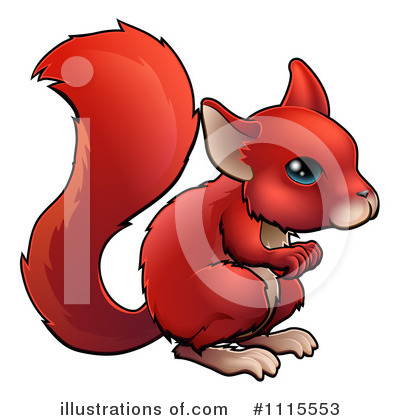 Royalty-Free (RF) Squirrel Clipart Illustration by AtStockIllustration - Stock Sample #1115553