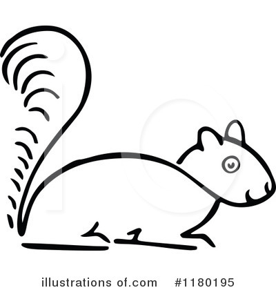 Royalty-Free (RF) Squirrel Clipart Illustration by Prawny Vintage - Stock Sample #1180195