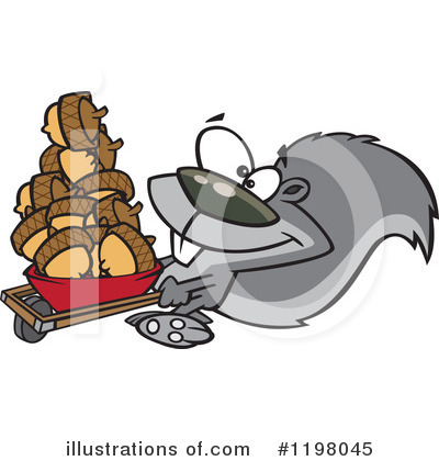Royalty-Free (RF) Squirrel Clipart Illustration by toonaday - Stock Sample #1198045