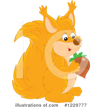 Royalty-Free (RF) Squirrel Clipart Illustration by Alex Bannykh - Stock Sample #1220777