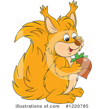 Royalty-Free (RF) Squirrel Clipart Illustration by Alex Bannykh - Stock Sample #1220785