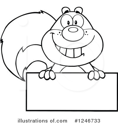 Royalty-Free (RF) Squirrel Clipart Illustration by Hit Toon - Stock Sample #1246733