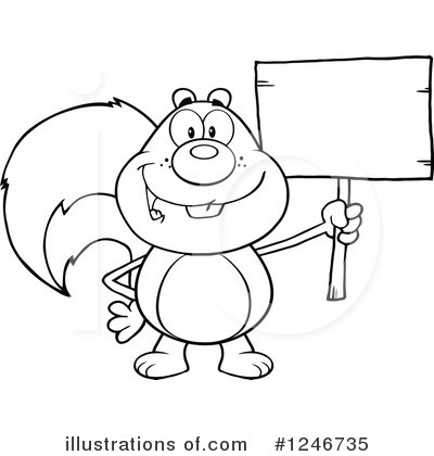 Royalty-Free (RF) Squirrel Clipart Illustration by Hit Toon - Stock Sample #1246735