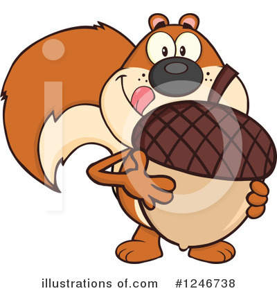 Royalty-Free (RF) Squirrel Clipart Illustration by Hit Toon - Stock Sample #1246738
