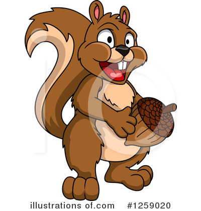 Royalty-Free (RF) Squirrel Clipart Illustration by Vector Tradition SM - Stock Sample #1259020