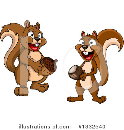 Squirrel Clipart #1332540 by Vector Tradition SM