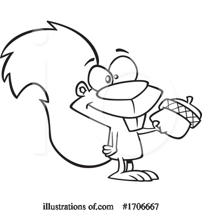Royalty-Free (RF) Squirrel Clipart Illustration by toonaday - Stock Sample #1706667