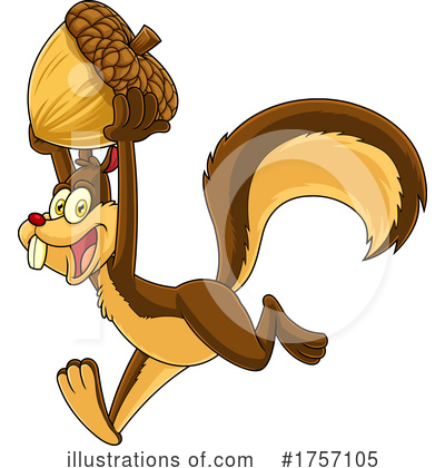 Royalty-Free (RF) Squirrel Clipart Illustration by Hit Toon - Stock Sample #1757105