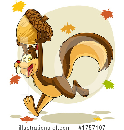 Royalty-Free (RF) Squirrel Clipart Illustration by Hit Toon - Stock Sample #1757107
