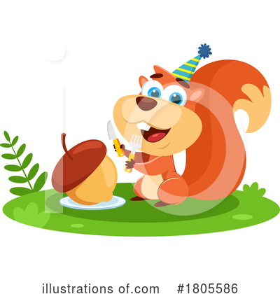 Royalty-Free (RF) Squirrel Clipart Illustration by Hit Toon - Stock Sample #1805586