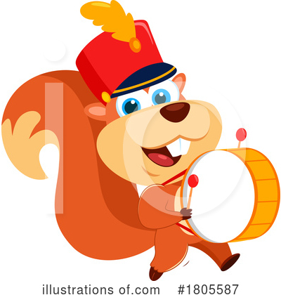 Royalty-Free (RF) Squirrel Clipart Illustration by Hit Toon - Stock Sample #1805587