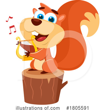 Royalty-Free (RF) Squirrel Clipart Illustration by Hit Toon - Stock Sample #1805591