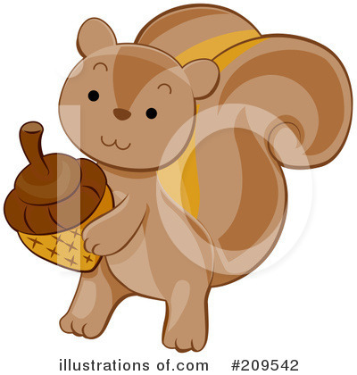 Squirrels Clipart #209542 by BNP Design Studio